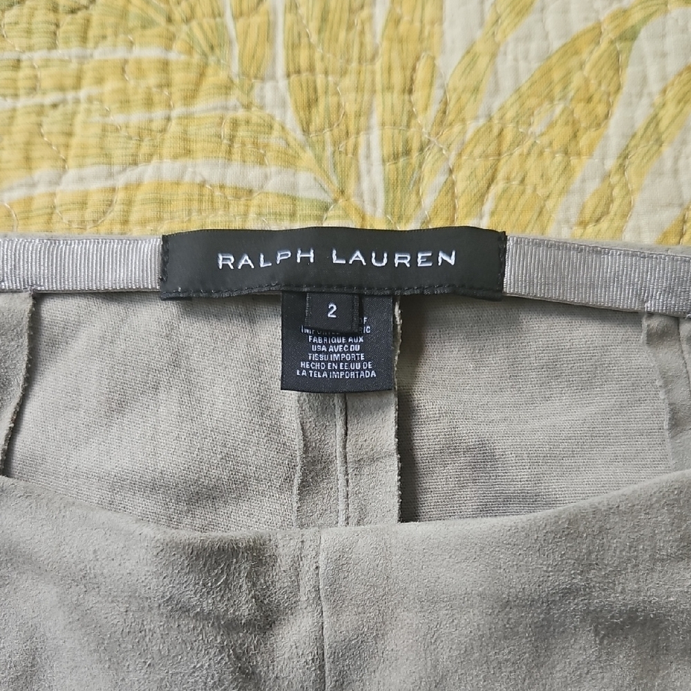 Ralph Lauren suede Taupe leggins